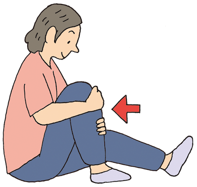 膝を曲げる