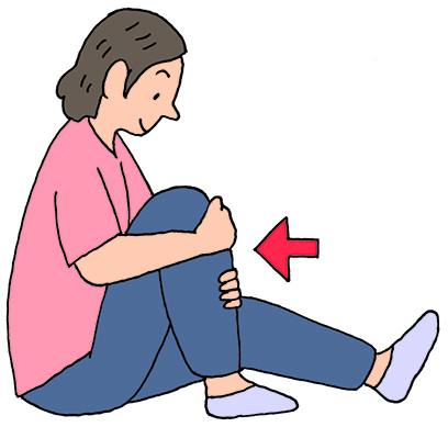 膝を曲げる